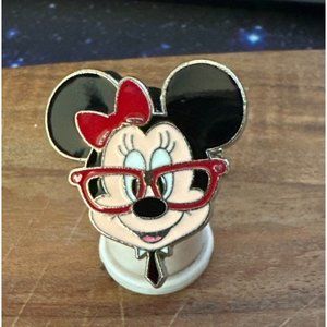 Walt Disney Minnie Mouse Nerd Hidden Mickey Trading Pin Glasses Authentic